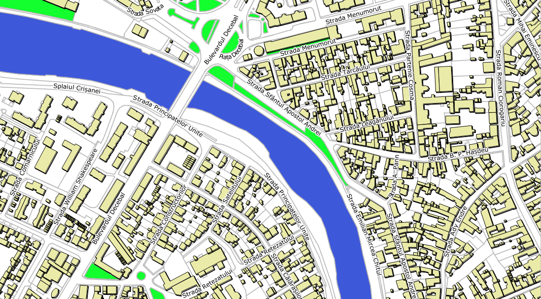 Harta Topografica vectoriala Oradea 