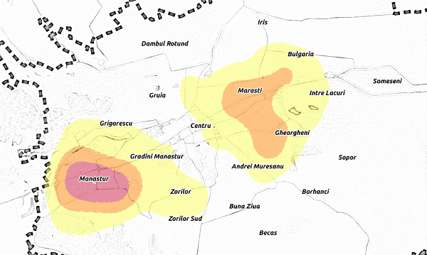 distributie populatie Cluj